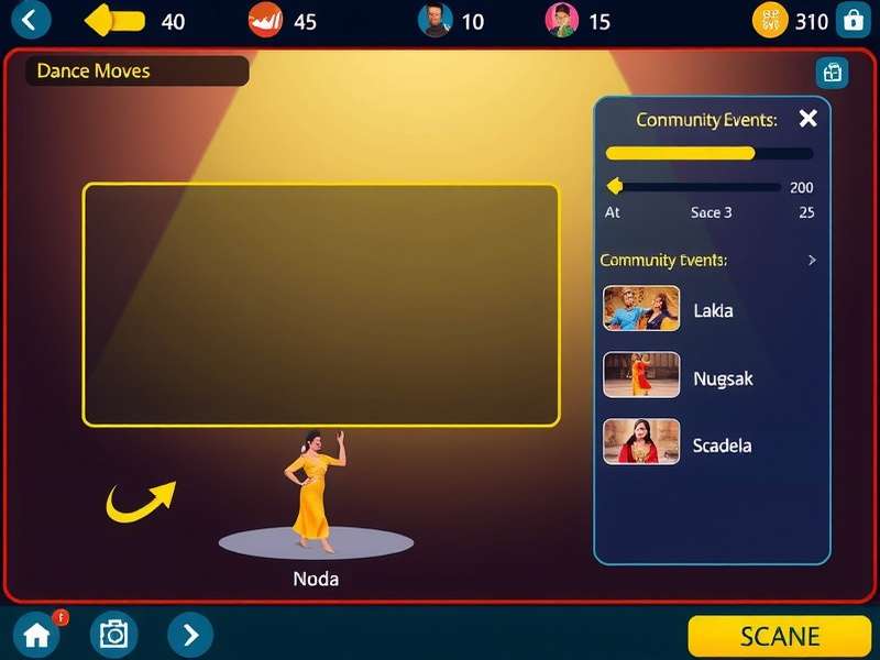 Dil Se Dance Connoisseur interface showing dance moves and scoring